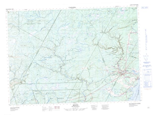 Minto Topographic Paper Map 021J01 at 1:50,000 scale