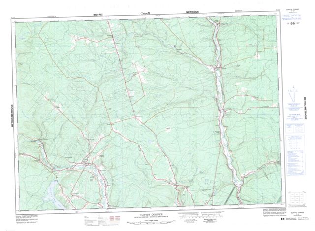 Burtts Corner Topographic Paper Map 021J02 at 1:50,000 scale