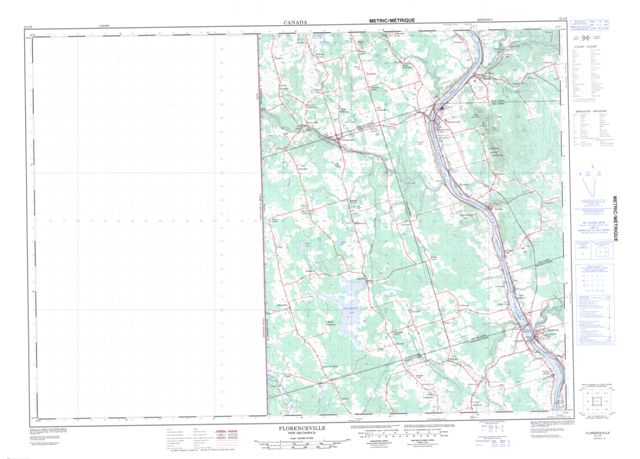 Florenceville Topographic Paper Map 021J05 at 1:50,000 scale