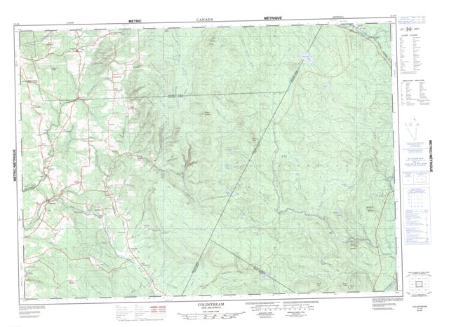 Coldstream Topographic Paper Map 021J06 at 1:50,000 scale