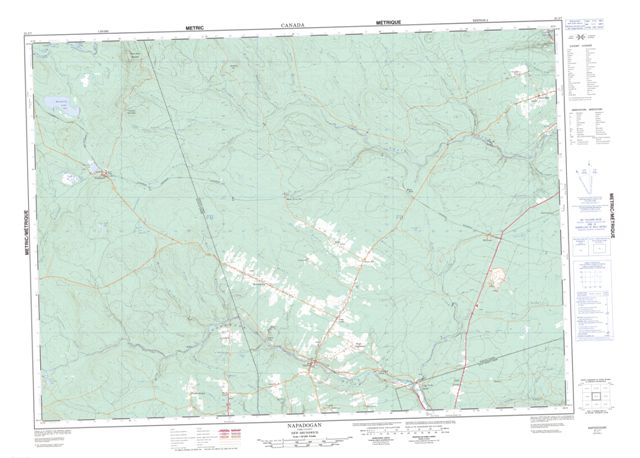 Napadogan Topographic Paper Map 021J07 at 1:50,000 scale