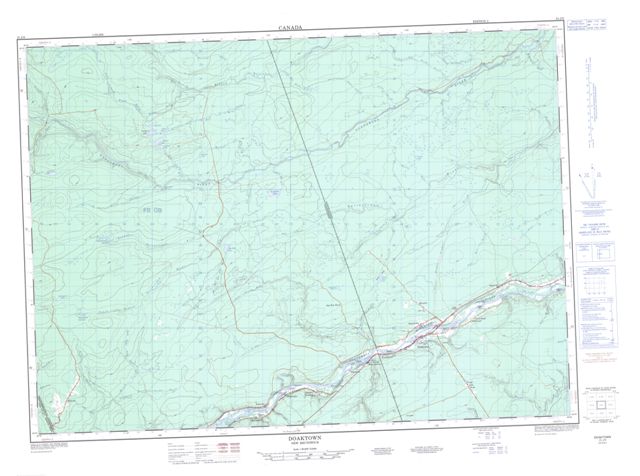 Doaktown Topographic Paper Map 021J09 at 1:50,000 scale