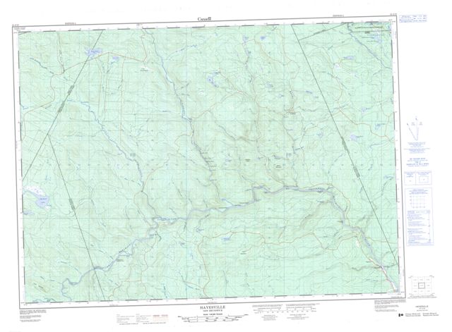 Hayesville Topographic Paper Map 021J10 at 1:50,000 scale