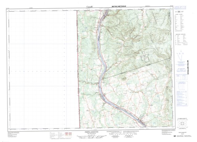 Perth-Andover Topographic Paper Map 021J12 at 1:50,000 scale