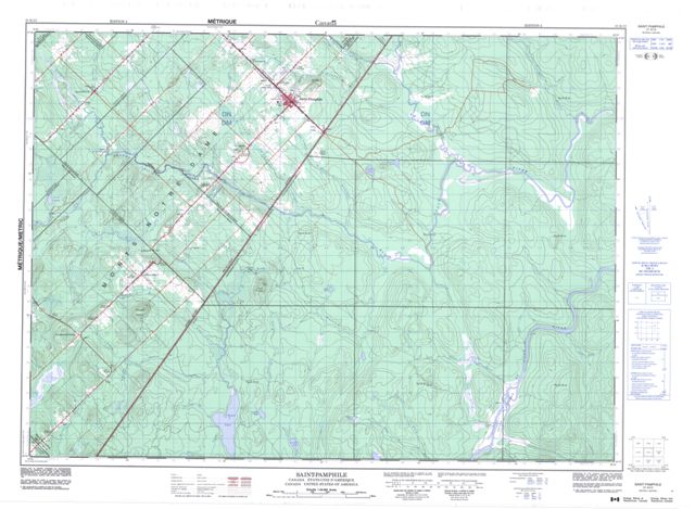 Saint-Pamphile Topographic Paper Map 021K13 at 1:50,000 scale