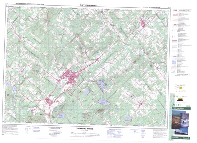 Thetford Mines Topographic Paper Map 021L03 at 1:50,000 scale
