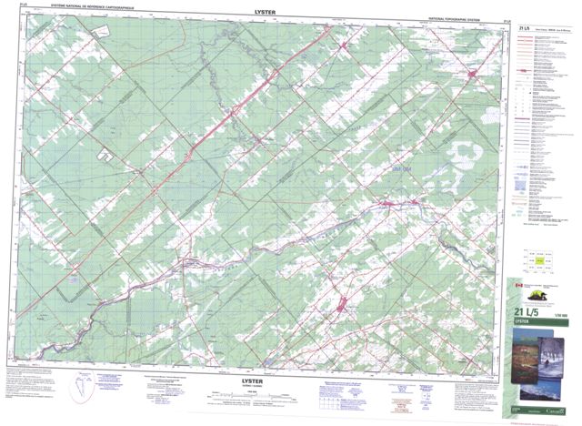 Lyster Topographic Paper Map 021L05 at 1:50,000 scale