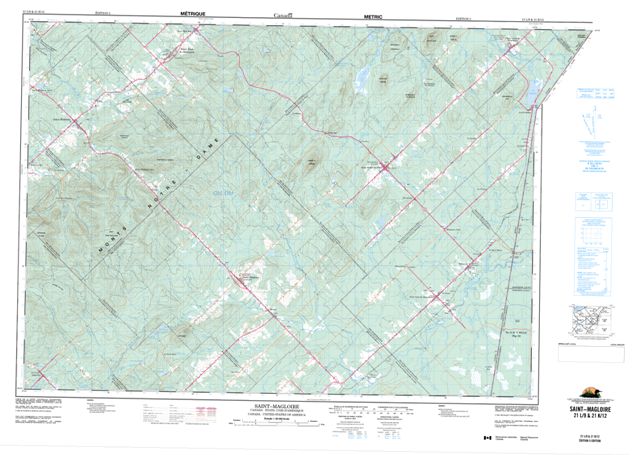 Saint-Magloire Topographic Paper Map 021L09 at 1:50,000 scale
