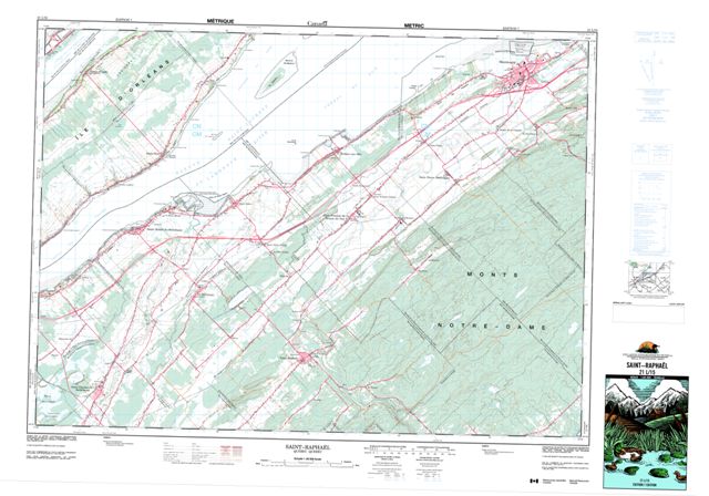 Saint-Raphael Topographic Paper Map 021L15 at 1:50,000 scale