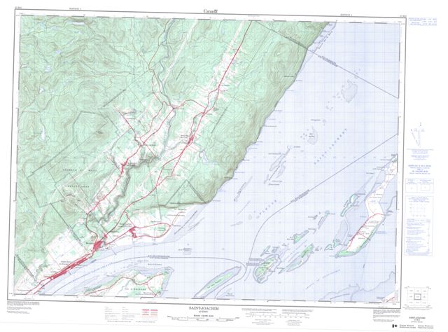 Saint-Joachim Topographic Paper Map 021M02 at 1:50,000 scale