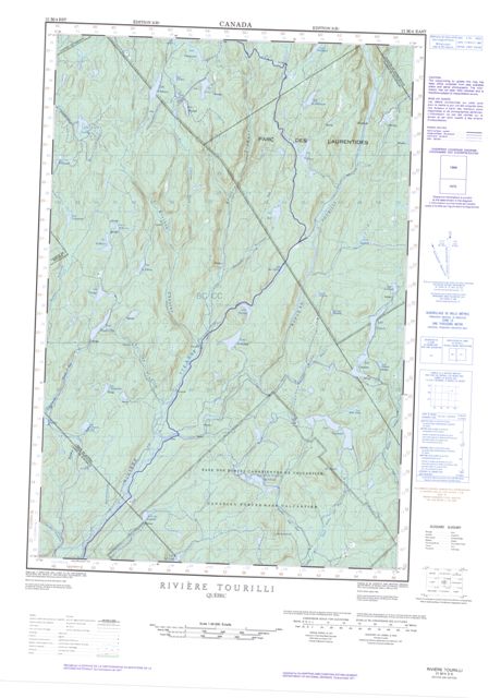 Riviere Tourilli Topographic Paper Map 021M04E at 1:50,000 scale