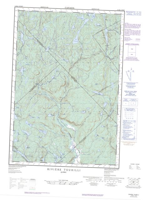 Riviere Tourilli Topographic Paper Map 021M04W at 1:50,000 scale