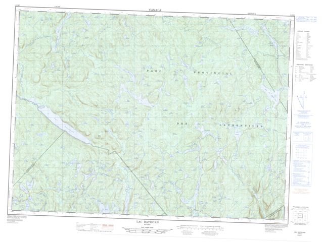Lac Batiscan Topographic Paper Map 021M05 at 1:50,000 scale