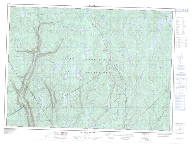 Lac Sautauriski Topographic Paper Map 021M06 at 1:50,000 scale