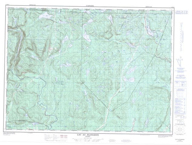 Lac Au Plongeon Topographic Paper Map 021M16 at 1:50,000 scale