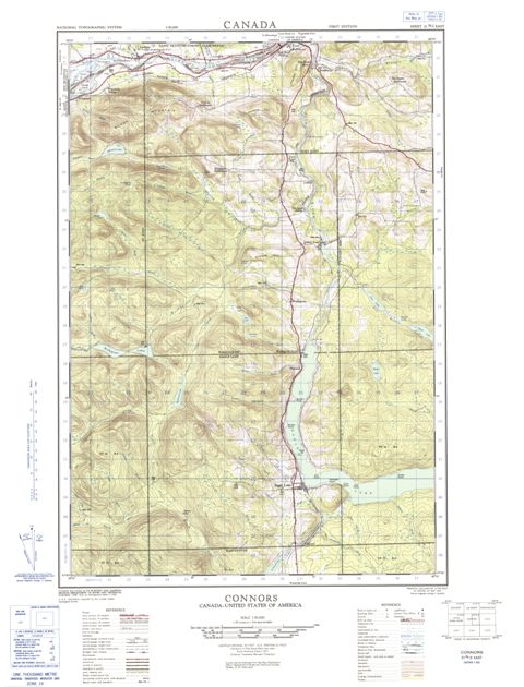 Connors Topographic Paper Map 021N02E at 1:50,000 scale