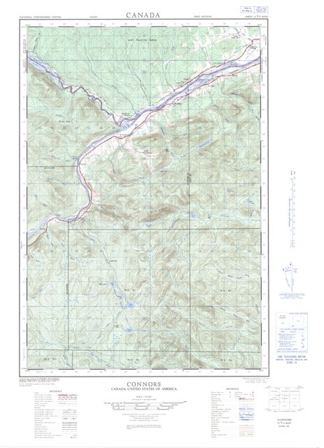 Connors Topographic Paper Map 021N02W at 1:50,000 scale