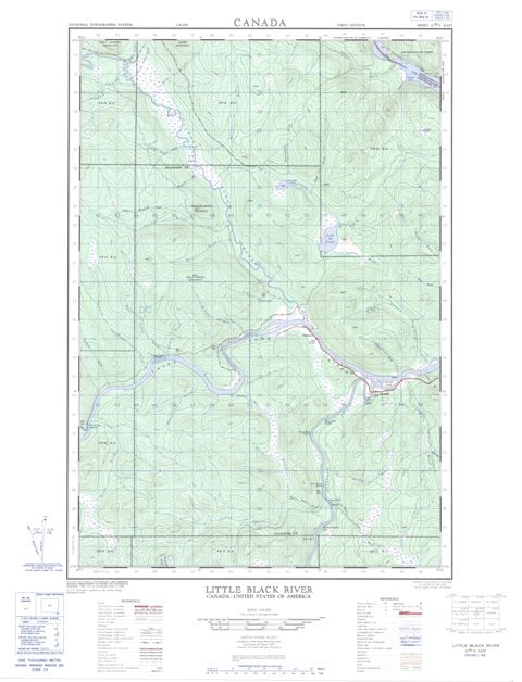 Little Black River Topographic Paper Map 021N03E at 1:50,000 scale