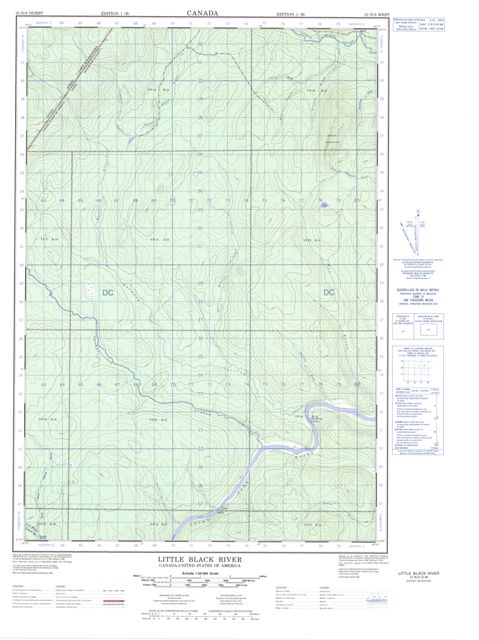 Little Black River Topographic Paper Map 021N03W at 1:50,000 scale