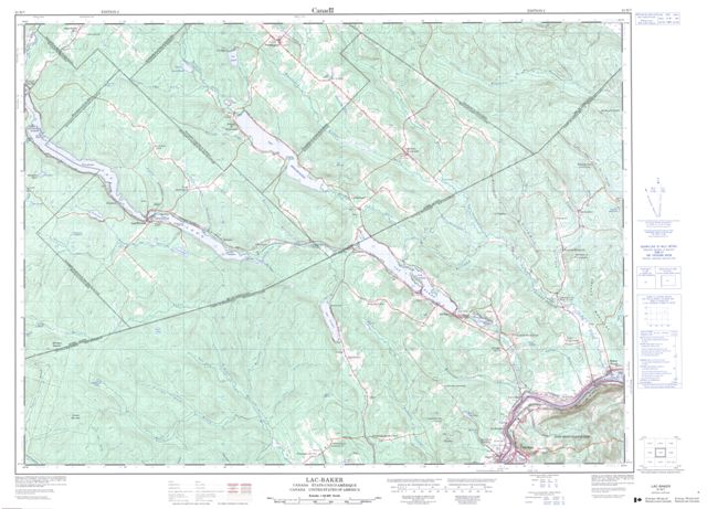 Lac-Baker Topographic Paper Map 021N07 at 1:50,000 scale