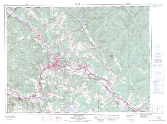 Edmundston Topographic Paper Map 021N08 at 1:50,000 scale