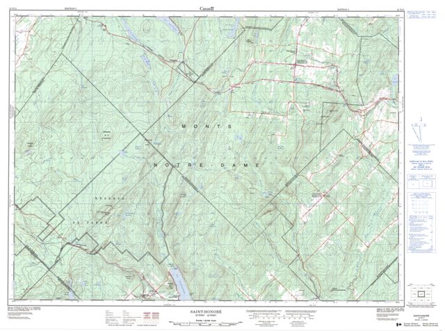Saint-Honore Topographic Paper Map 021N11 at 1:50,000 scale