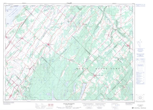 Saint-Modeste Topographic Paper Map 021N14 at 1:50,000 scale