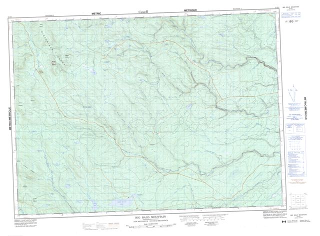 Big Bald Mountain Topographic Paper Map 021O01 at 1:50,000 scale
