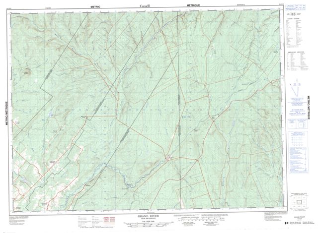 Grand River Topographic Paper Map 021O05 at 1:50,000 scale