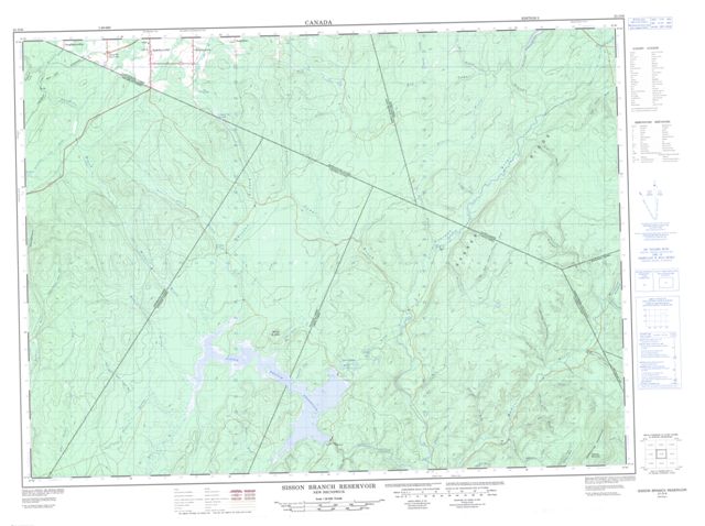 Sisson Branch Reservoir Topographic Paper Map 021O06 at 1:50,000 scale
