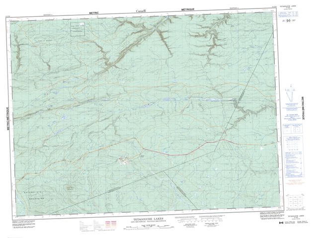 Tetagouche Lakes Topographic Paper Map 021O09 at 1:50,000 scale