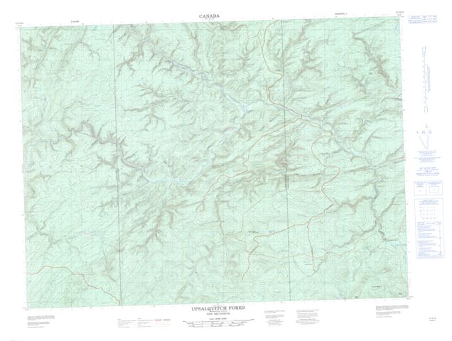 Upsalquitch Forks Topographic Paper Map 021O10 at 1:50,000 scale
