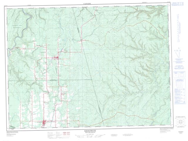 Kedgwick Topographic Paper Map 021O11 at 1:50,000 scale