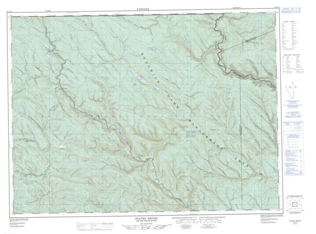 States Brook Topographic Paper Map 021O13 at 1:50,000 scale