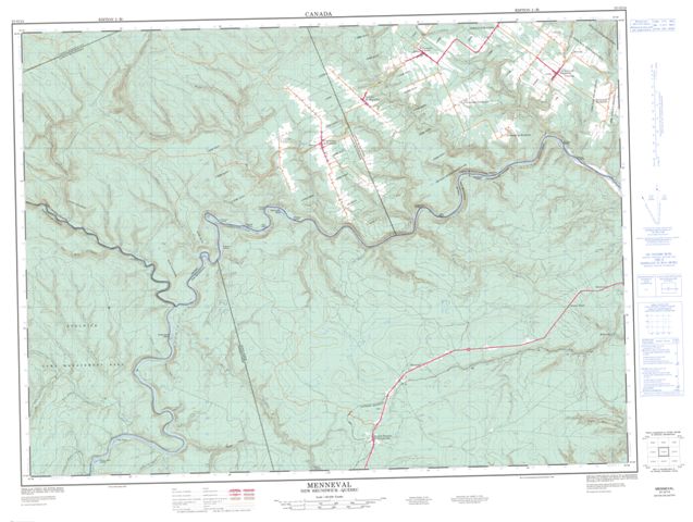 Menneval Topographic Paper Map 021O14 at 1:50,000 scale