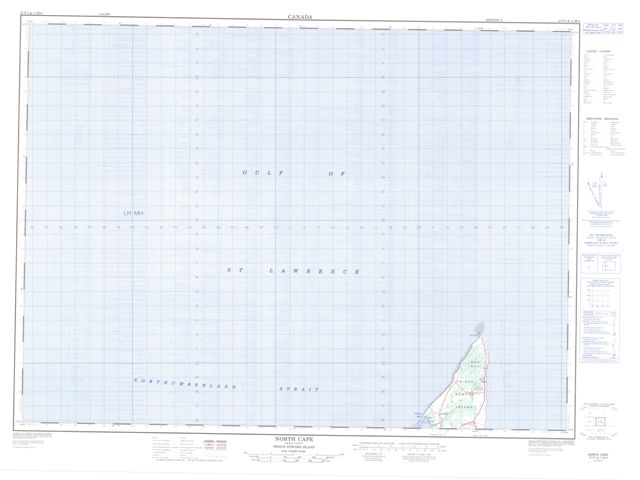 North Cape Topographic Paper Map 021P01 at 1:50,000 scale