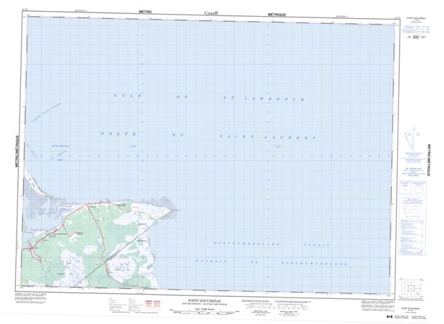 Point Escuminac Topographic Paper Map 021P02 at 1:50,000 scale