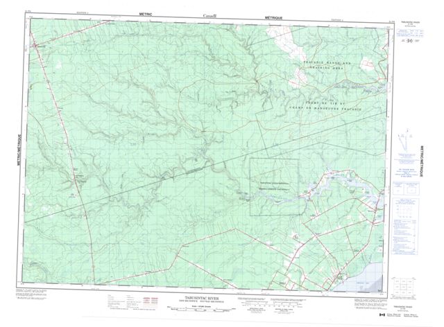 Tabusintac River Topographic Paper Map 021P06 at 1:50,000 scale
