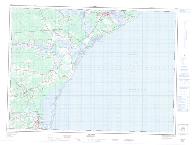 Tracadie Topographic Paper Map 021P10 at 1:50,000 scale