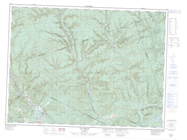 Lac Mckay Topographic Paper Map 022A05 at 1:50,000 scale