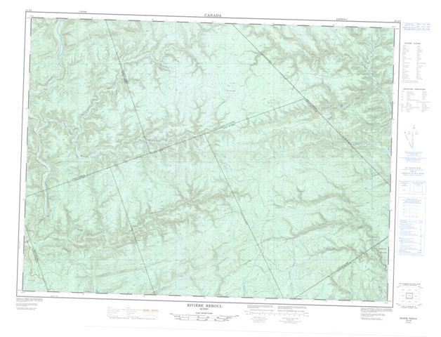 Riviere Reboul Topographic Paper Map 022A06 at 1:50,000 scale