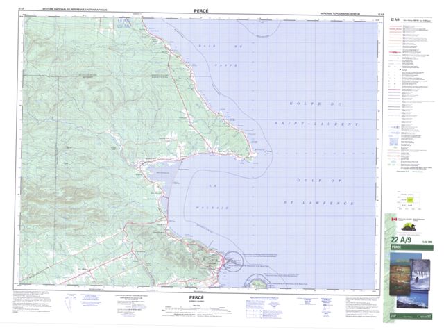 Perce Topographic Paper Map 022A09 at 1:50,000 scale