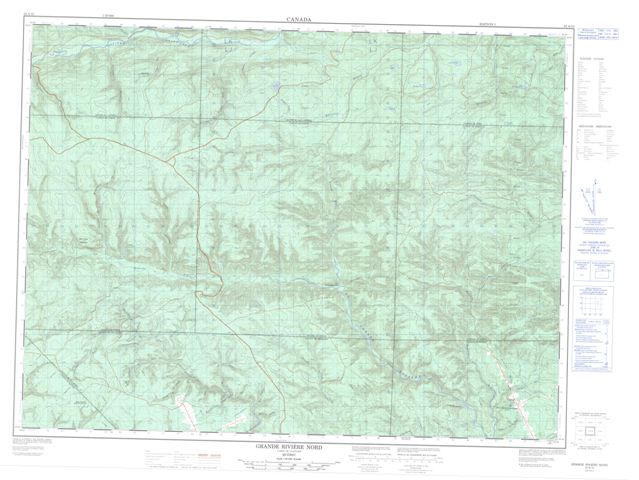 Grande Riviere Nord Topographic Paper Map 022A10 at 1:50,000 scale