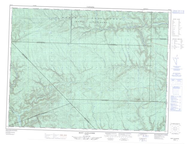 Mont Alexandre Topographic Paper Map 022A11 at 1:50,000 scale
