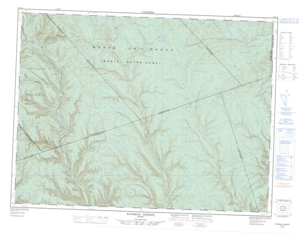 Ruisseau Lesseps Topographic Paper Map 022A12 at 1:50,000 scale