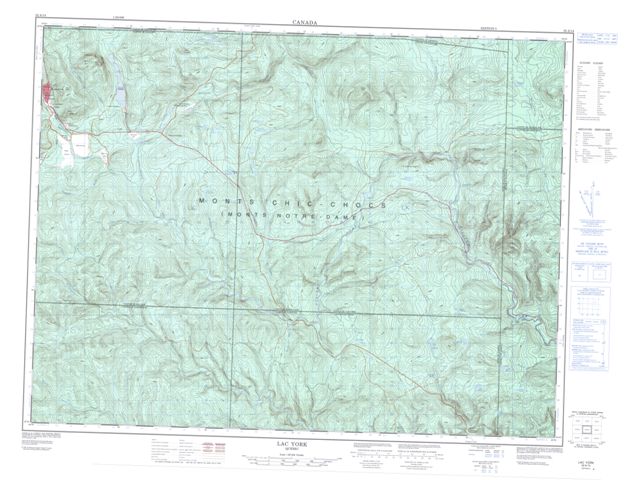 Lac York Topographic Paper Map 022A14 at 1:50,000 scale