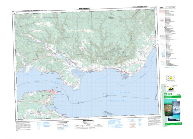 Escuminac Topographic Paper Map 022B01 at 1:50,000 scale