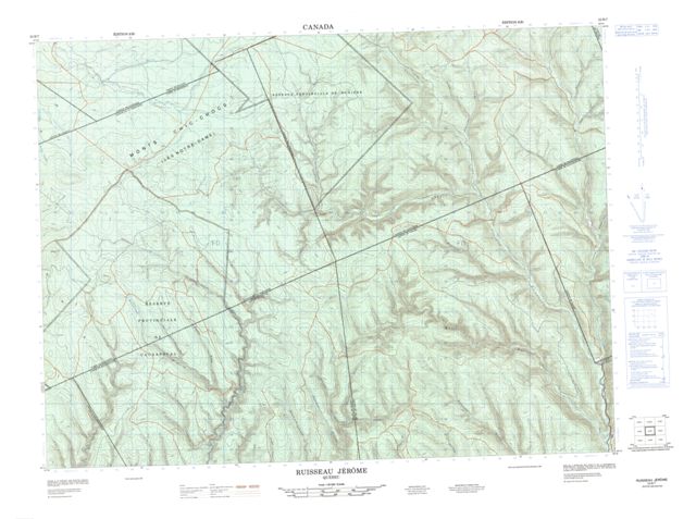 Ruisseau Jerome Topographic Paper Map 022B07 at 1:50,000 scale