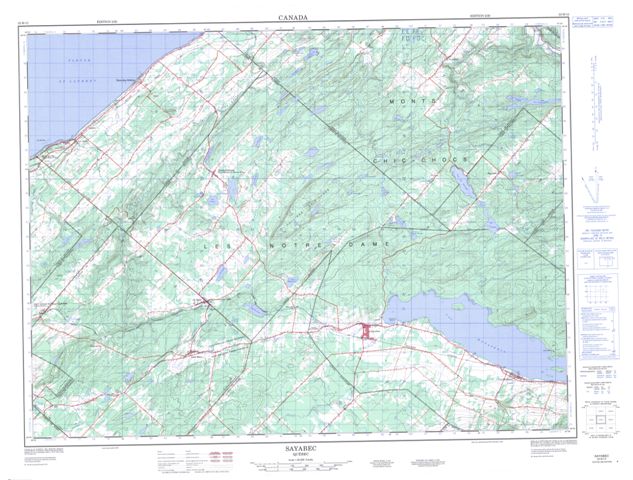 Sayabec Topographic Paper Map 022B12 at 1:50,000 scale