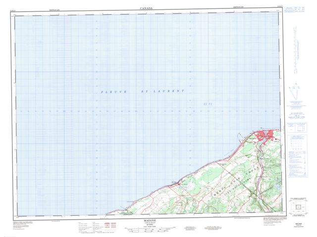 Matane Topographic Paper Map 022B13 at 1:50,000 scale